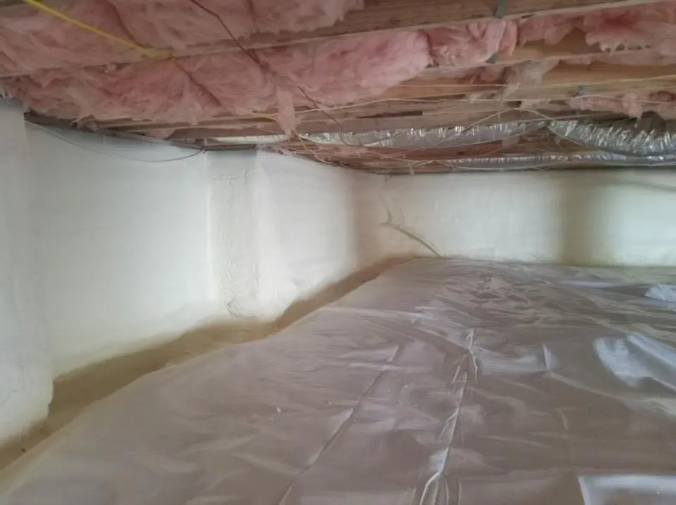 Crawl space encapsulation with closed-cell spray foam for Attic Insulation in Waco